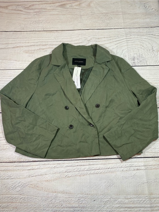 Banana Republic Jackets & Blazers - Banana Republic NWT Olive Green Double-Breasted Cropped Blazer Flight Jacket 14